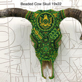 Beaded Cow Skull - 19X22