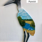 Carol Knapp 34.5X20 Plywood - Shoebill