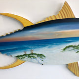 Thomas Baldwin - Oil Paint on Wood Silhouettes - Fish Beach