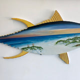 Thomas Baldwin - Oil Paint on Wood Silhouettes - Fish Beach