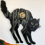 Carol Ann Knapp Oil Paint on Wood Silhouettes - Black Cat