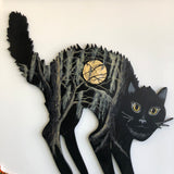 Carol Ann Knapp Oil Paint on Wood Silhouettes - Black Cat