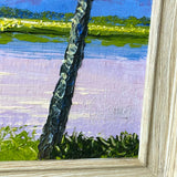 Mark Stanford Painting - Pallet Knife Oil on Canvas 16X20 - Purple Skies