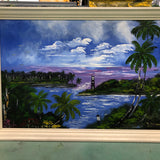 Freddie Gibson brother of Florida Highwaymen James Gibson - 24X36 - Palms and Lighthouse