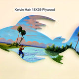 Kelvin Hair 18X39 Plywood - Fisherman