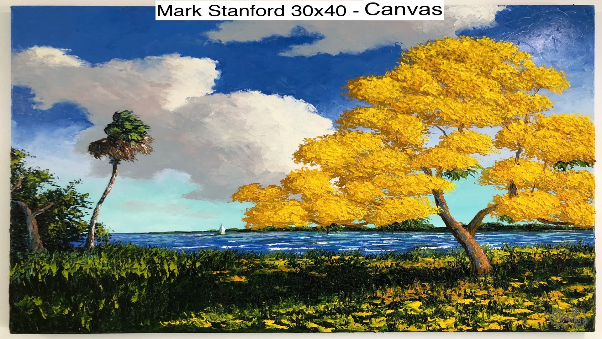 Yellow Tree Artwork by Mark Standford 30x40