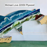 Michael Love 22X50 Plywood - Hammerhead Shark