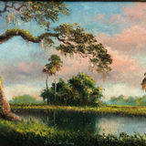 SOLD OUT (NO LONGER AVAILABLE) Ahmed Eltemtamy Painting - Oil on Masonite 12X18 - Backus / FL Highwaymen Style